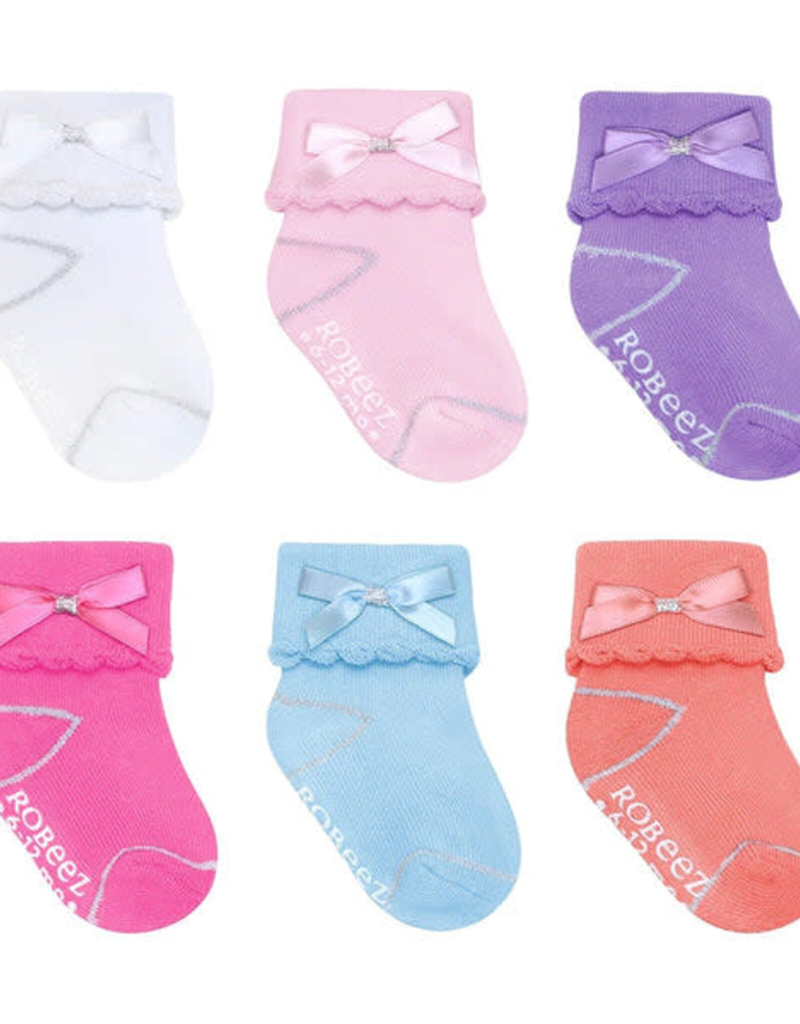 Robeez Bow-Tastic 6pr Socks