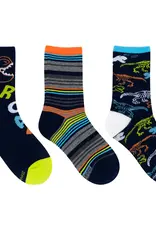 Robeez Roaring Dino Crew 3pr Socks