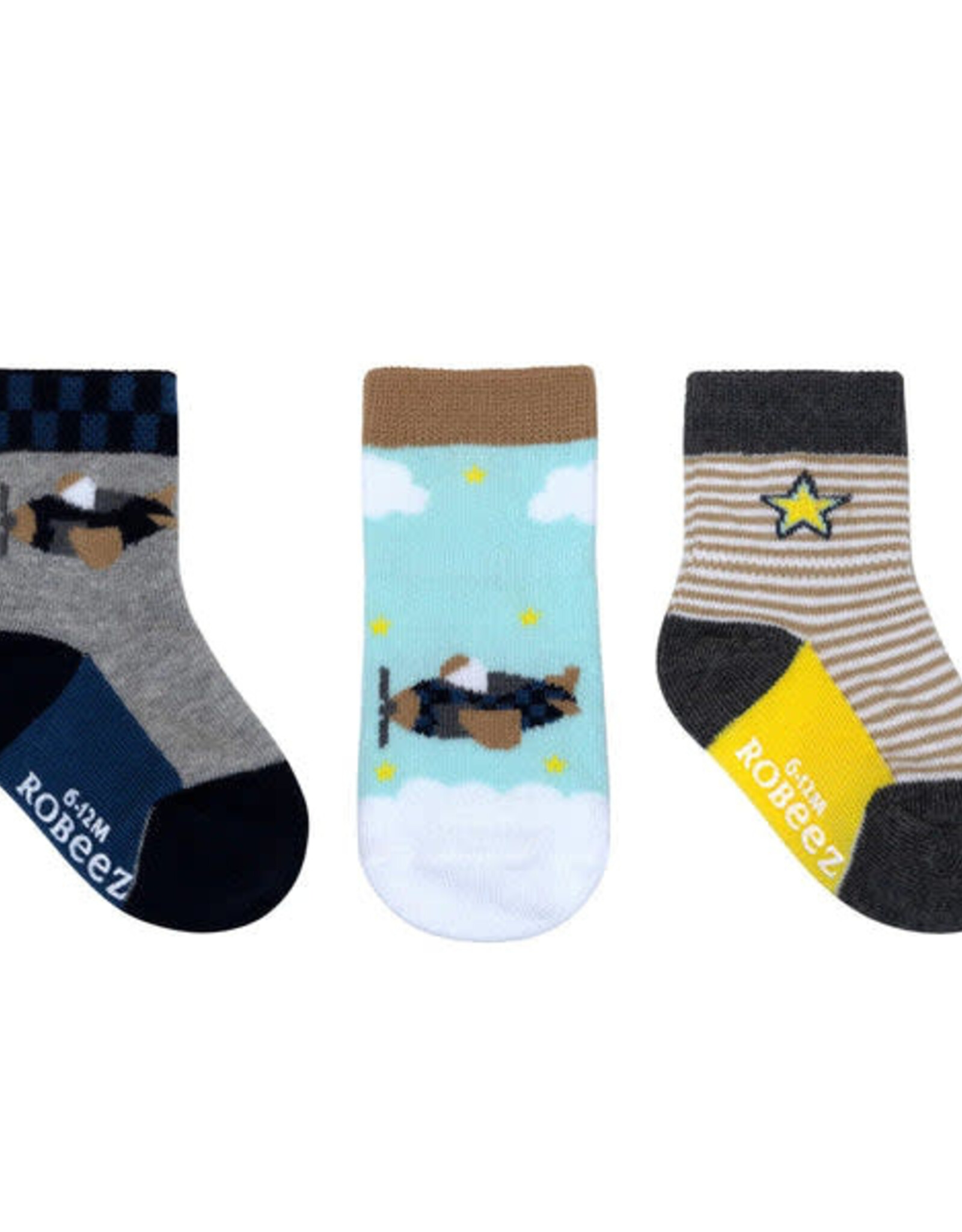 Robeez I'm Heli-Cute 3pr Socks