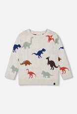 Deux Par Deux Intersia Dino Sweater