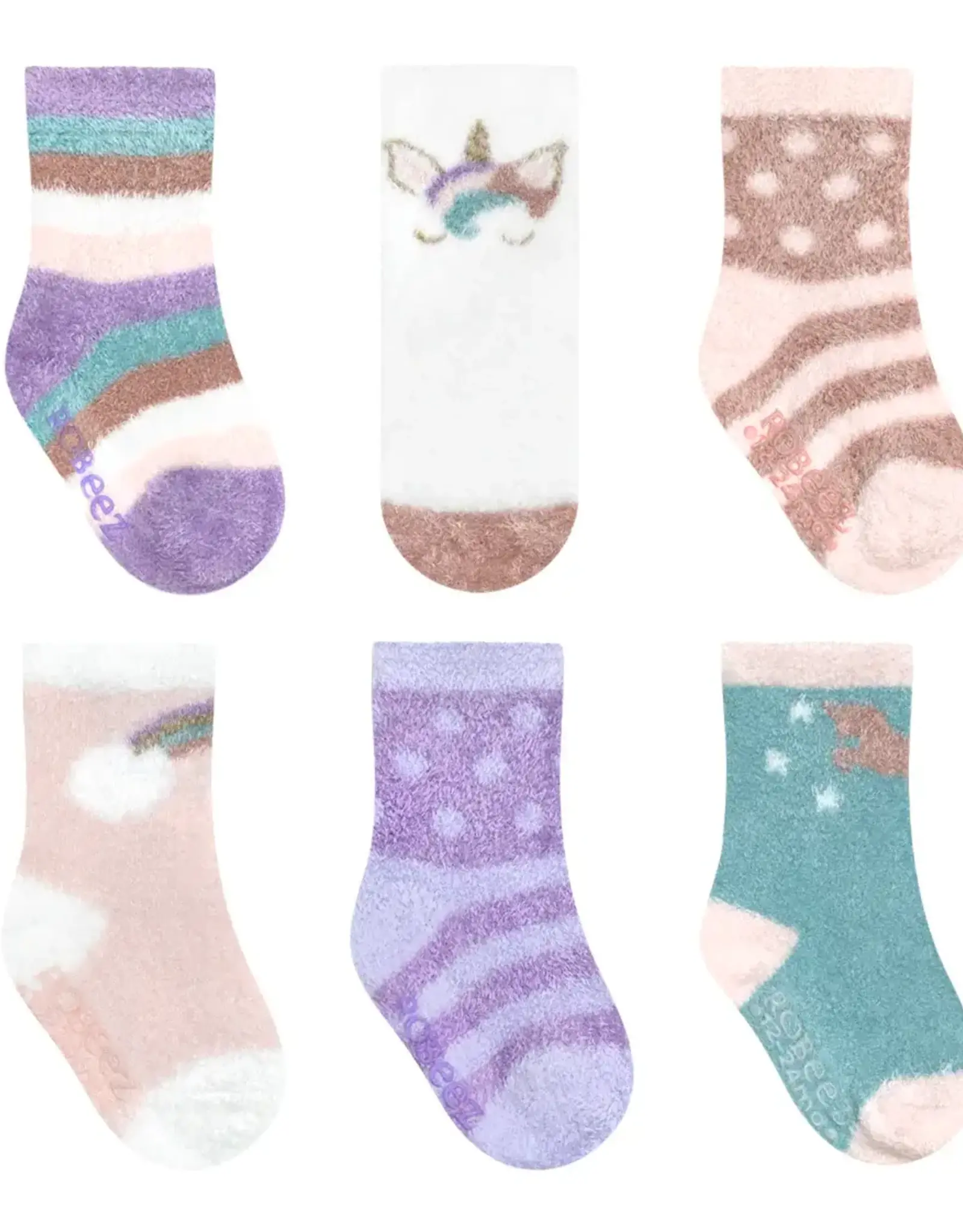 Robeez Cozy Unicorn 6pr Socks