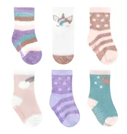 Robeez Cozy Unicorn 6pr Socks