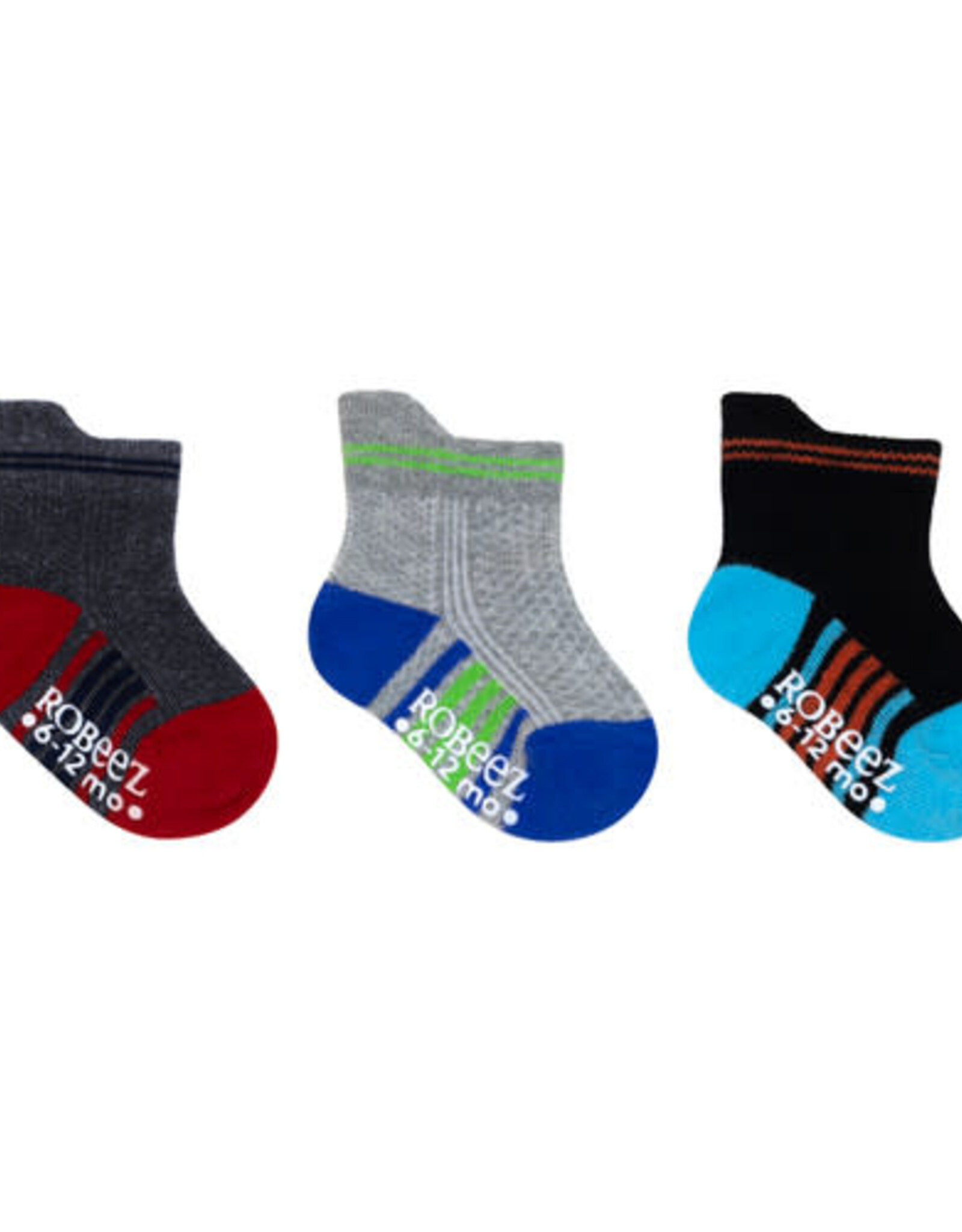 Robeez RBB Sky Athletic Qtr 3pc Socks