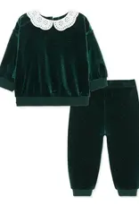 Little Me Sparkle Velour Pant Set