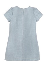 Casero Emb Blue Tweed Shift