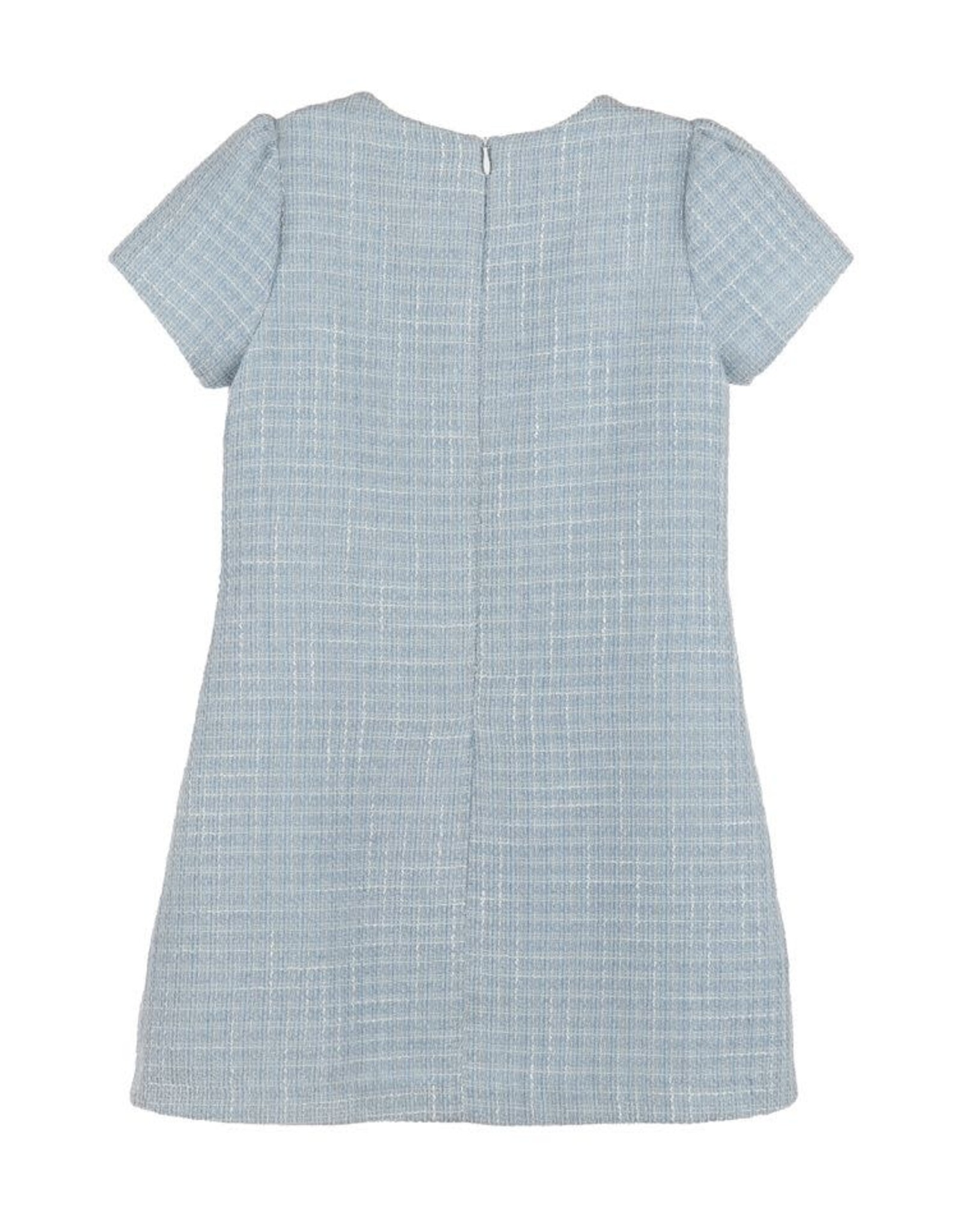 Casero Emb Blue Tweed Shift