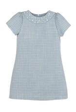 Casero Emb Blue Tweed Shift