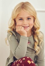 Green Cotton Dazzle print l/s T