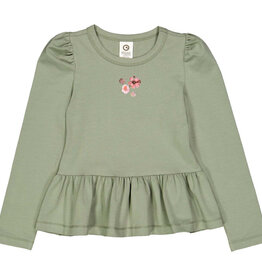 Green Cotton Dazzle print l/s T