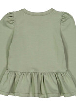 Green Cotton Dazzle print l/s T