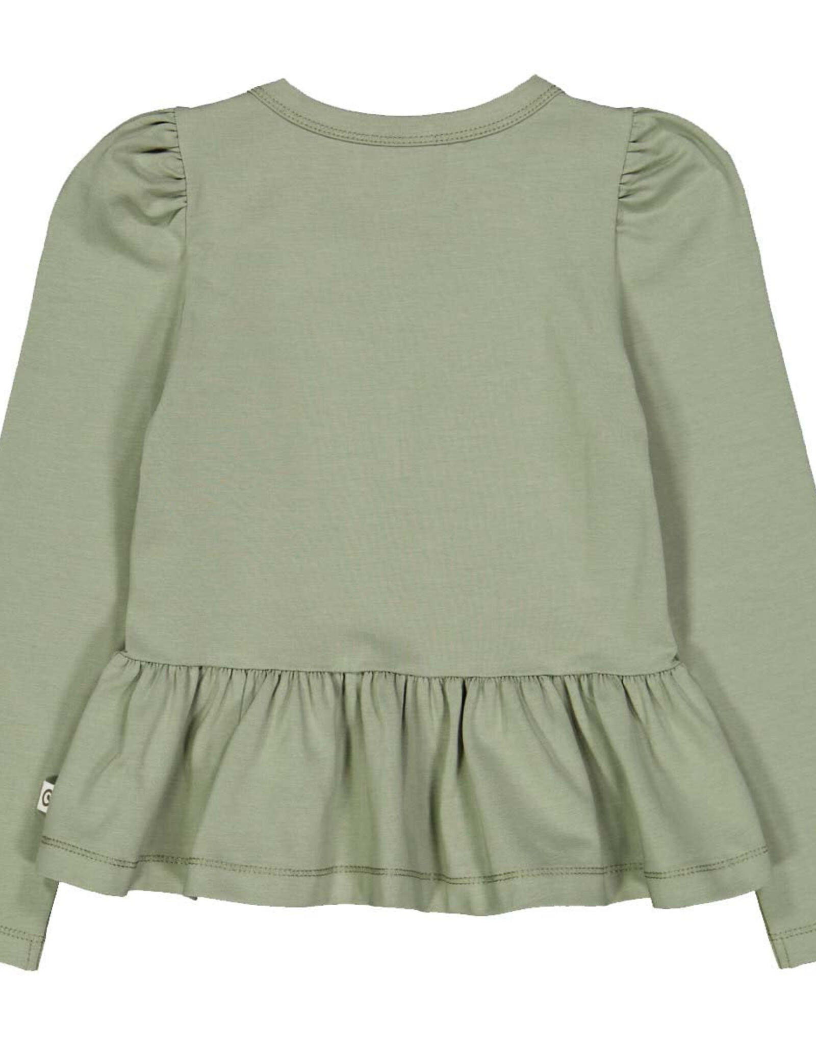 Green Cotton Dazzle print l/s T