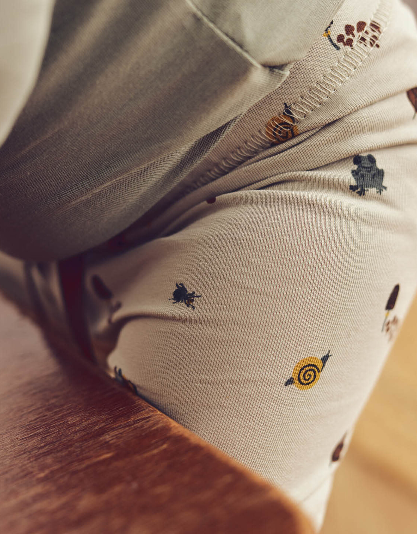 Green Cotton Forest leggings baby