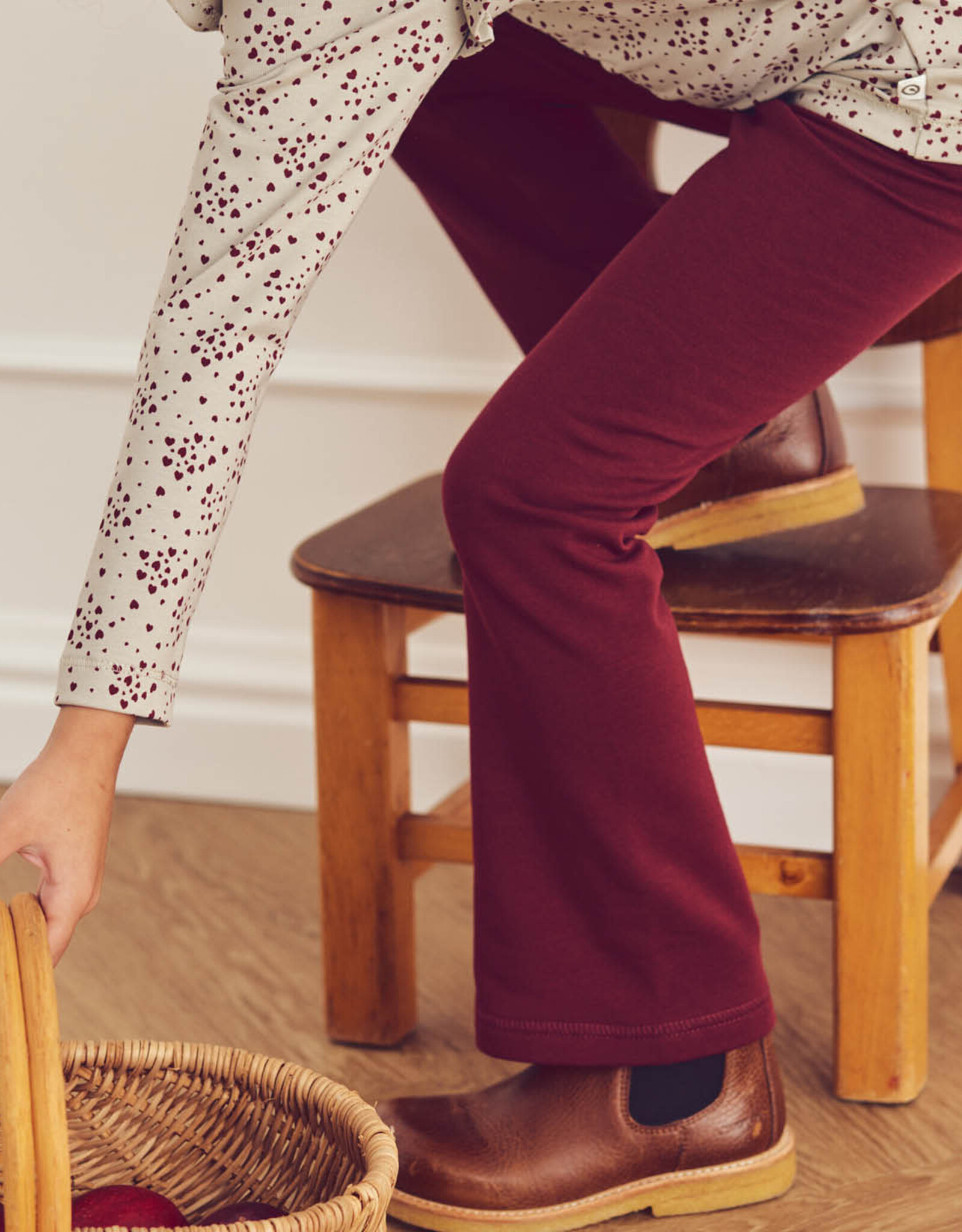 Green Cotton Cozy me sweat flared pants