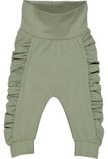 Green Cotton Cozy me gather pants baby