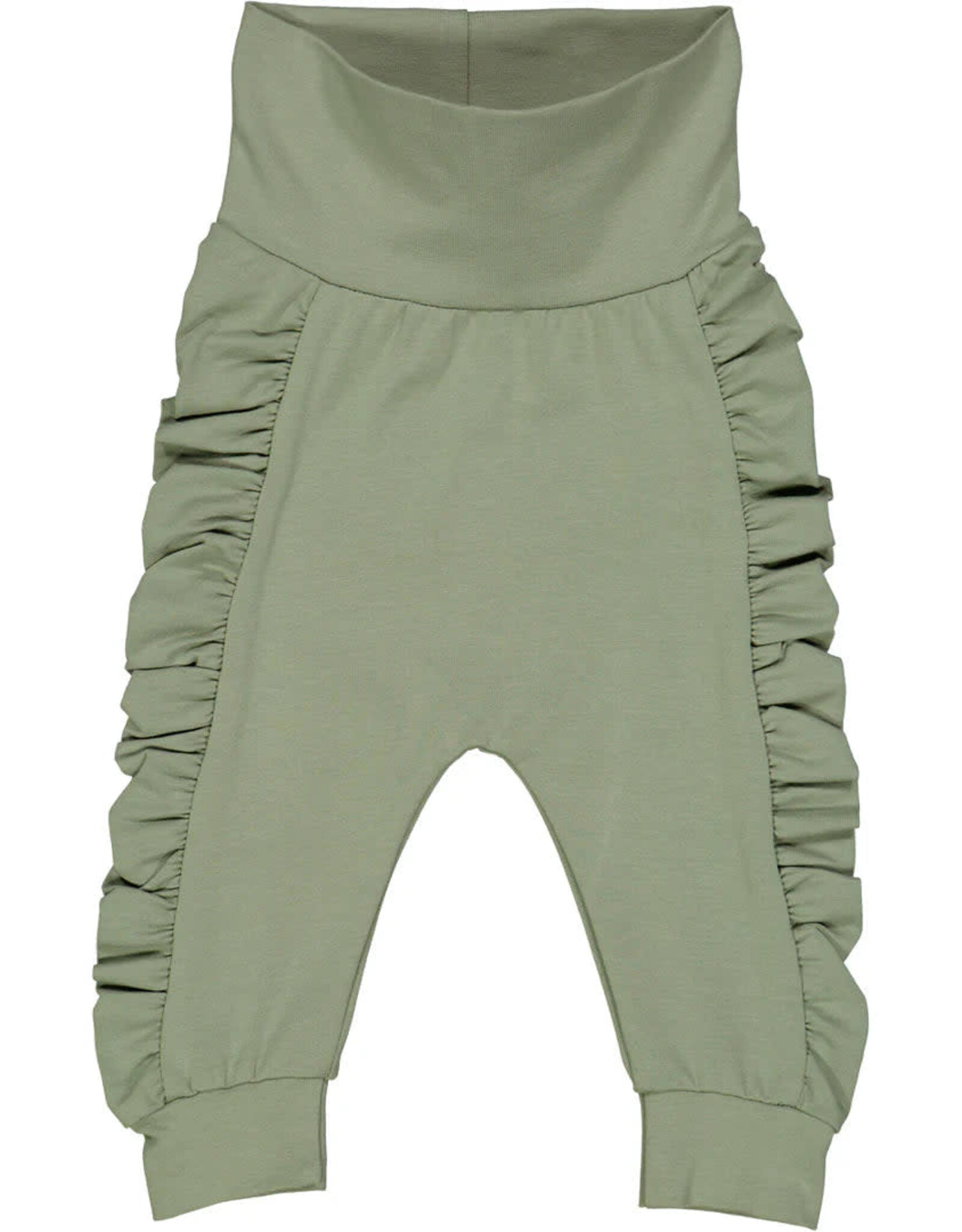 Green Cotton Cozy me gather pants baby