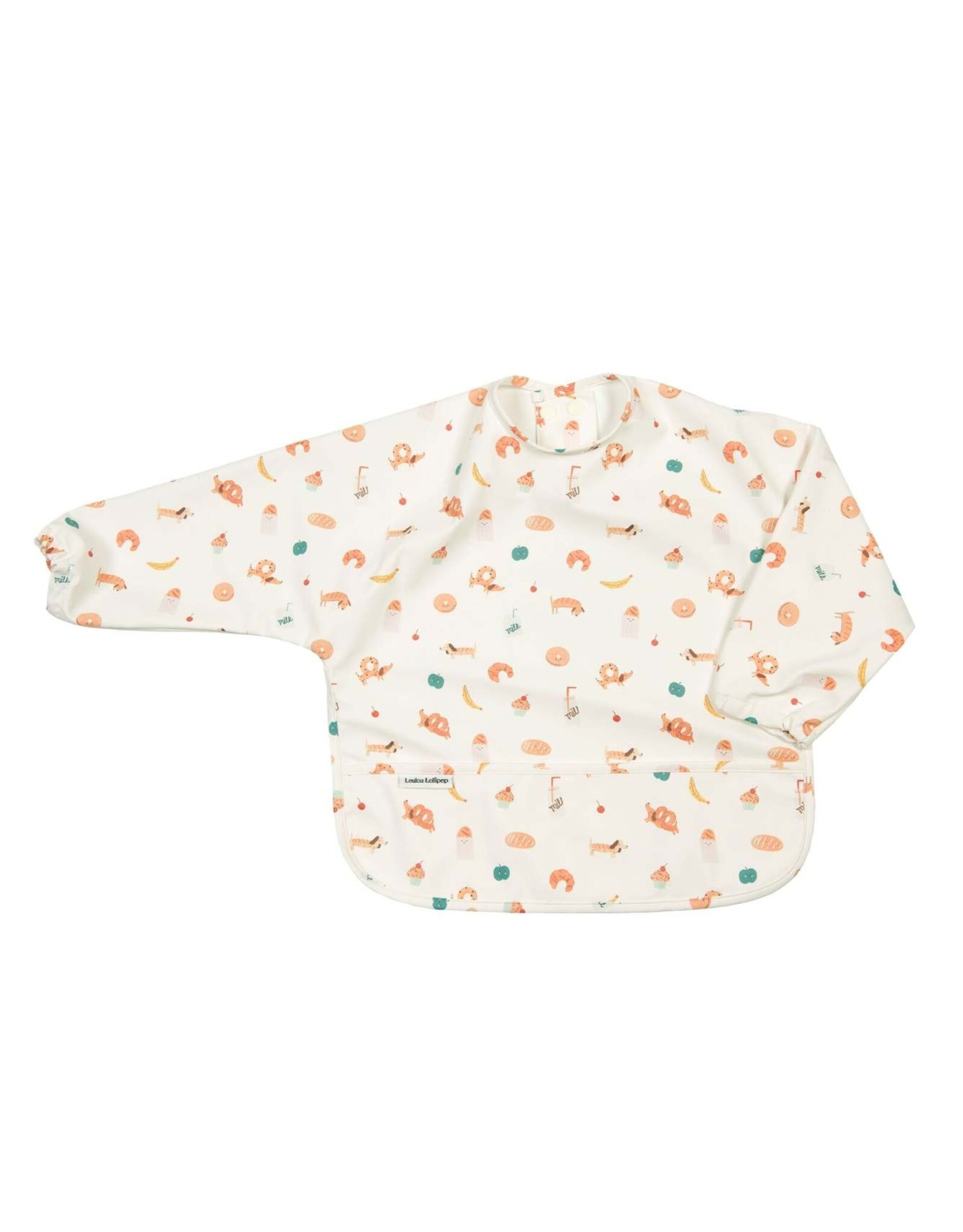 Loulou Lollipop Long Sleeve Bib - French Breakfast Loulou Lollipop Long Sleeve Bib - French Breakfast