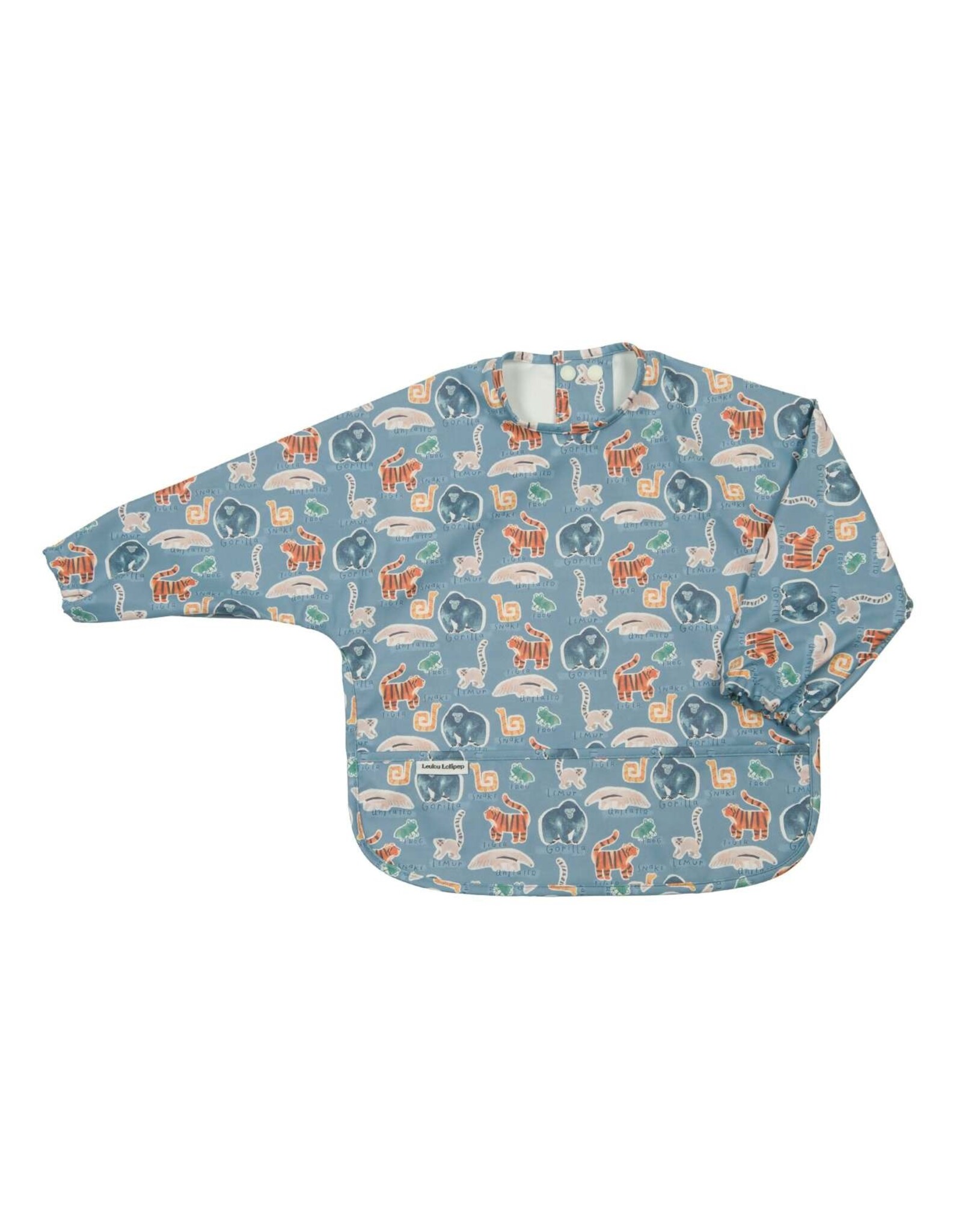 Loulou Lollipop Long Sleeve Waterproof Bib - Jungle Friends