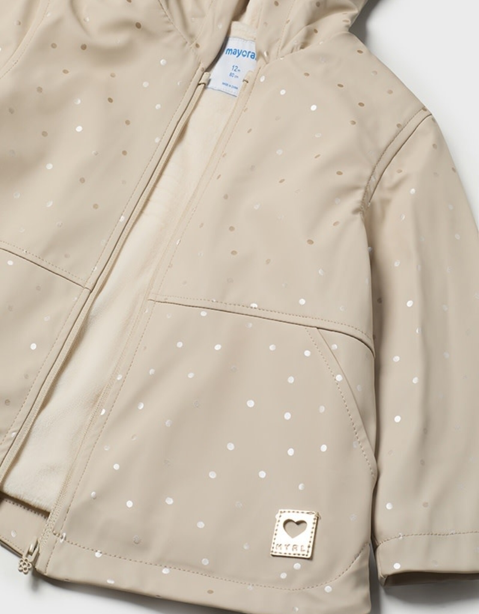 Mayoral Polka Dot Tan Raincoat