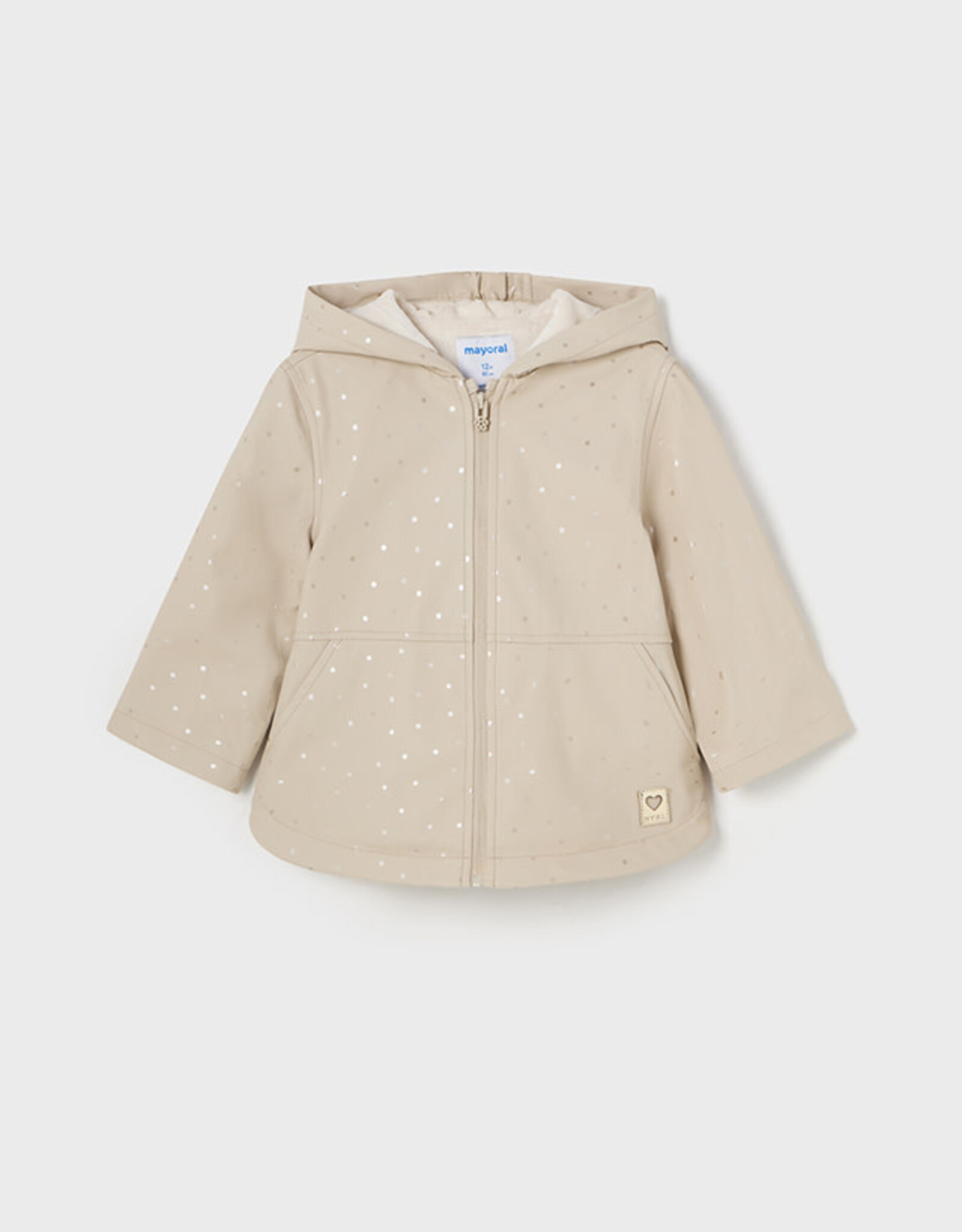 Mayoral Polka Dot Tan Raincoat