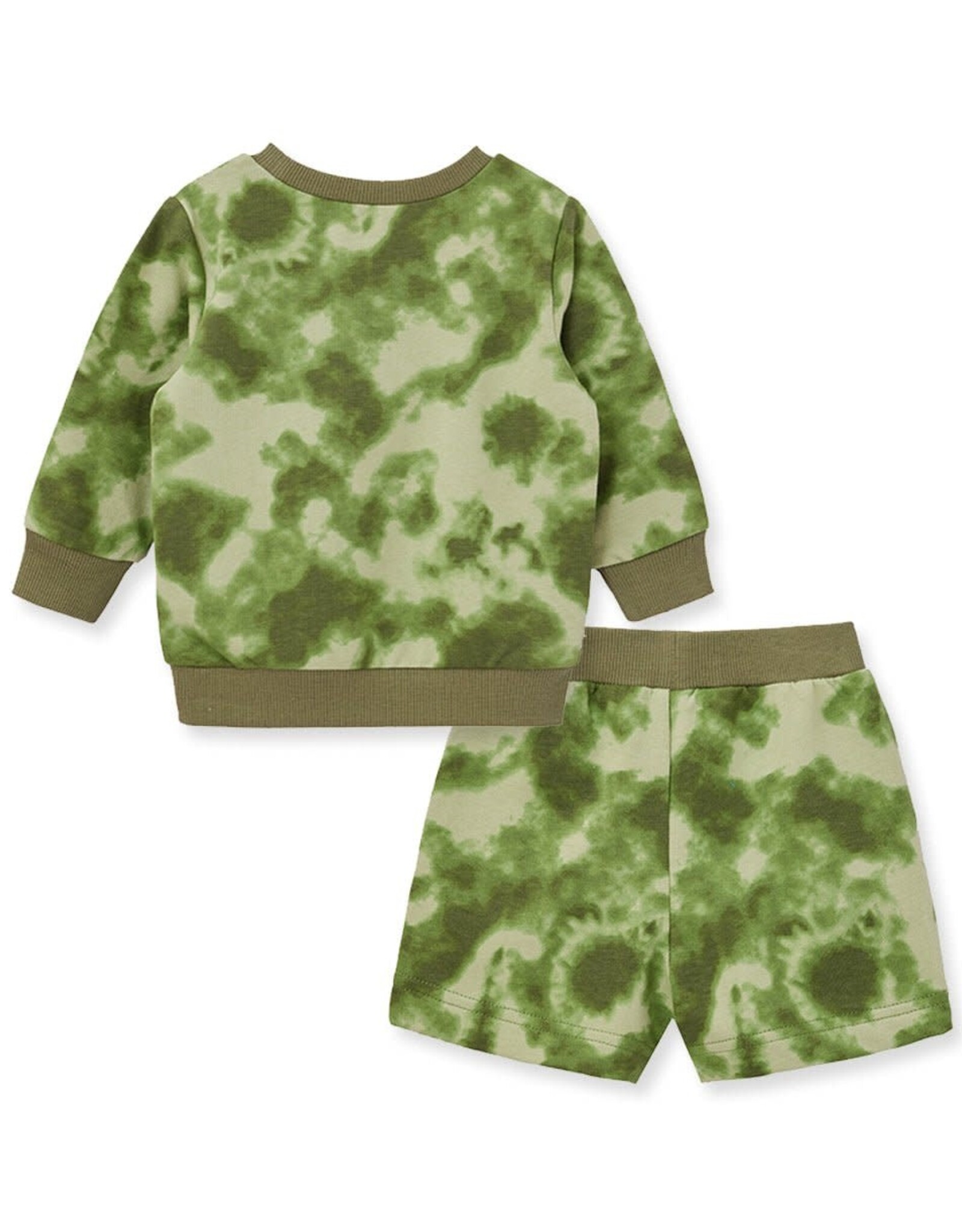 Little Me Happy Green Tie Dye Active Set