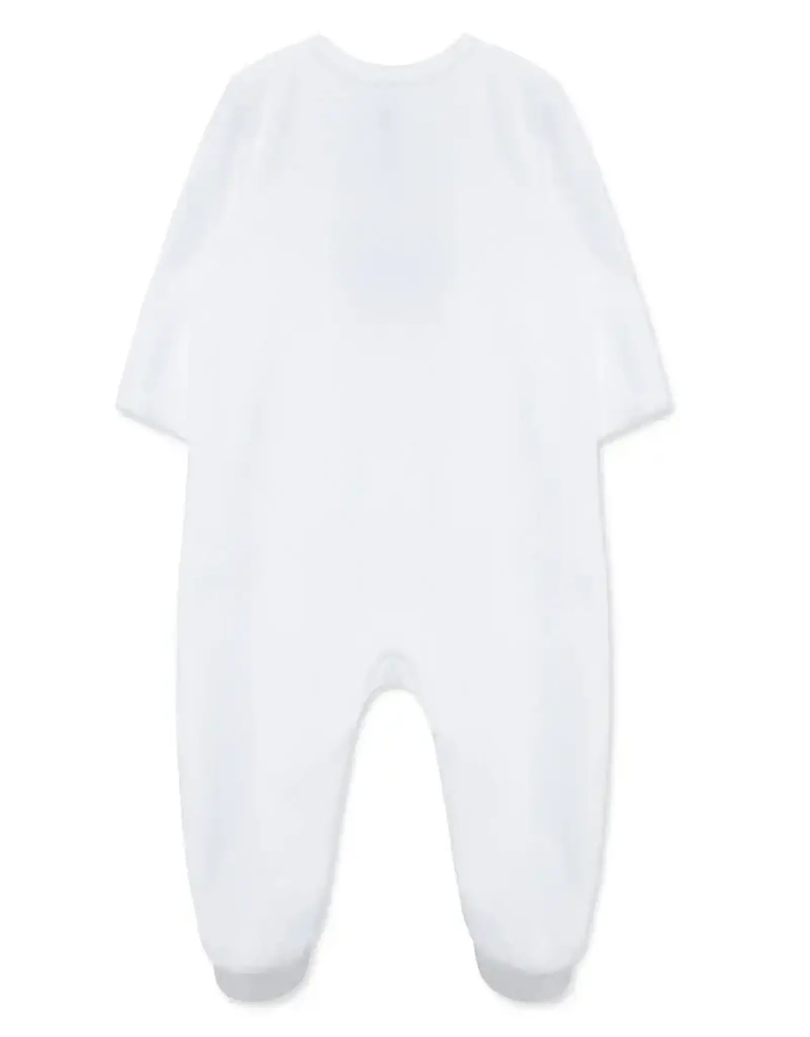 Little Me Holly Bear Velour 2-way Zip Footie