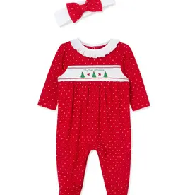 Little Me Dainty Trees Footie & Headband