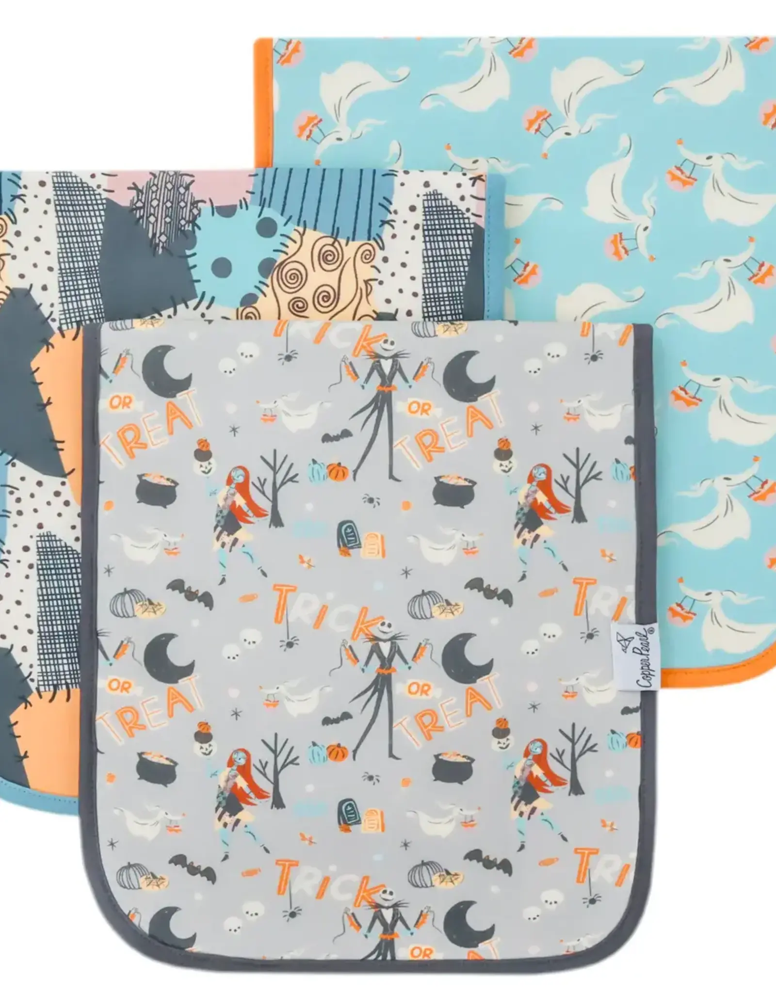 Copper Pearl Nightmare Before Christmas Burp Cloths