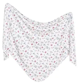 Copper Pearl Minnie Mouse Bowquet Swaddle Blanket