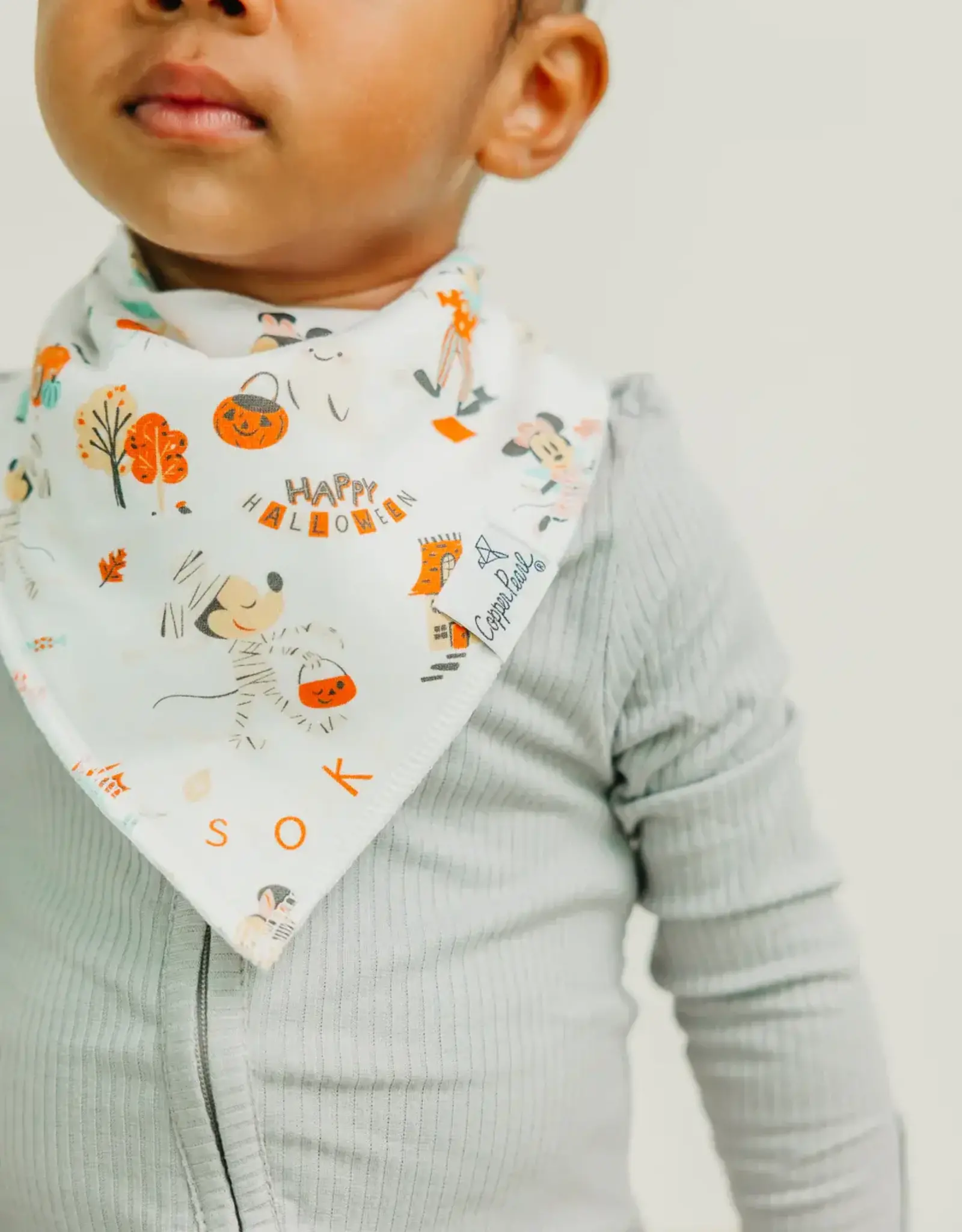 Copper Pearl Mickey Mouse's Boo Bash Bandana Bibs