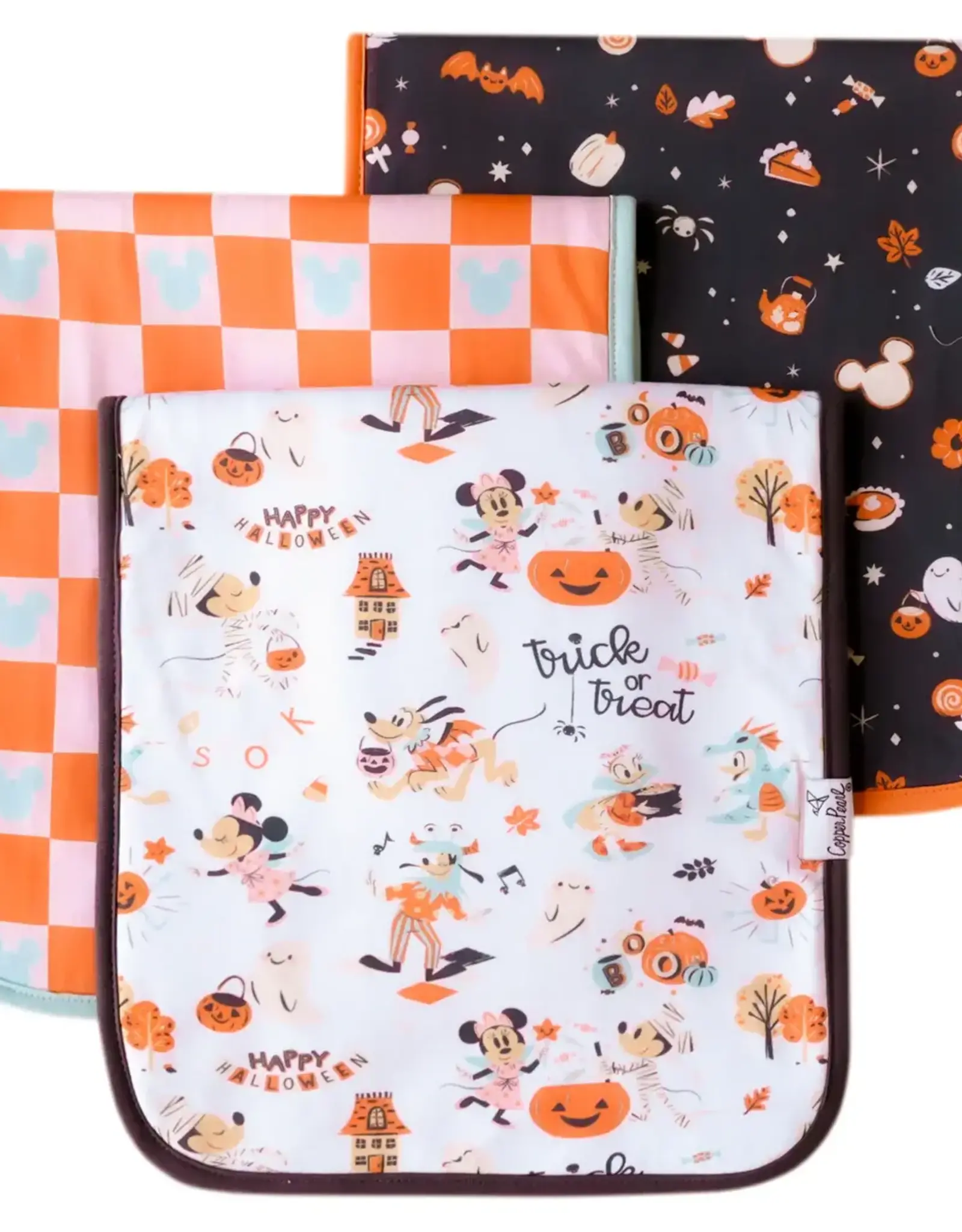 Copper Pearl Mickey Mouse's Boo Bash Burp Cloth