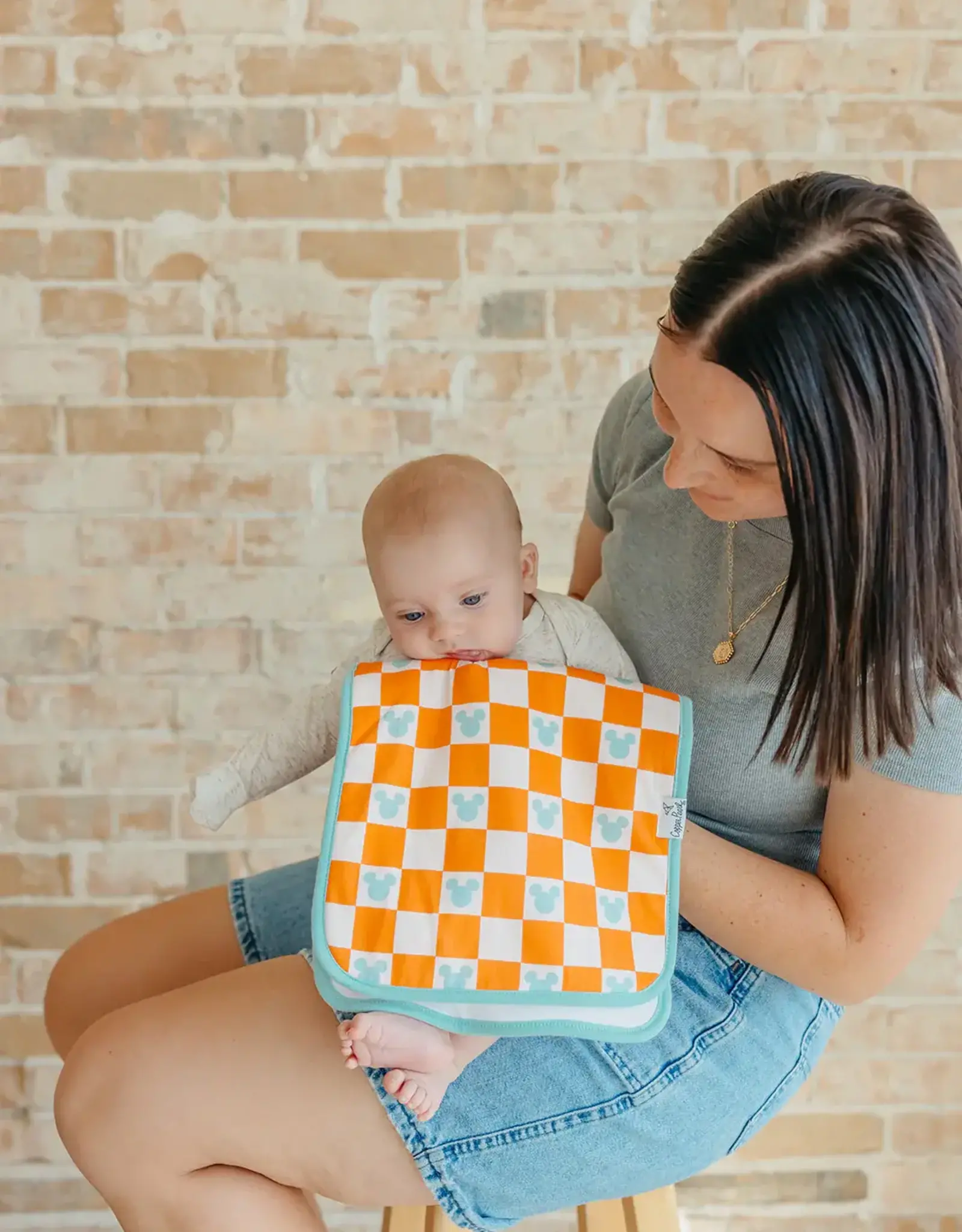 Copper Pearl Mickey Mouse's Boo Bash Burp Cloth