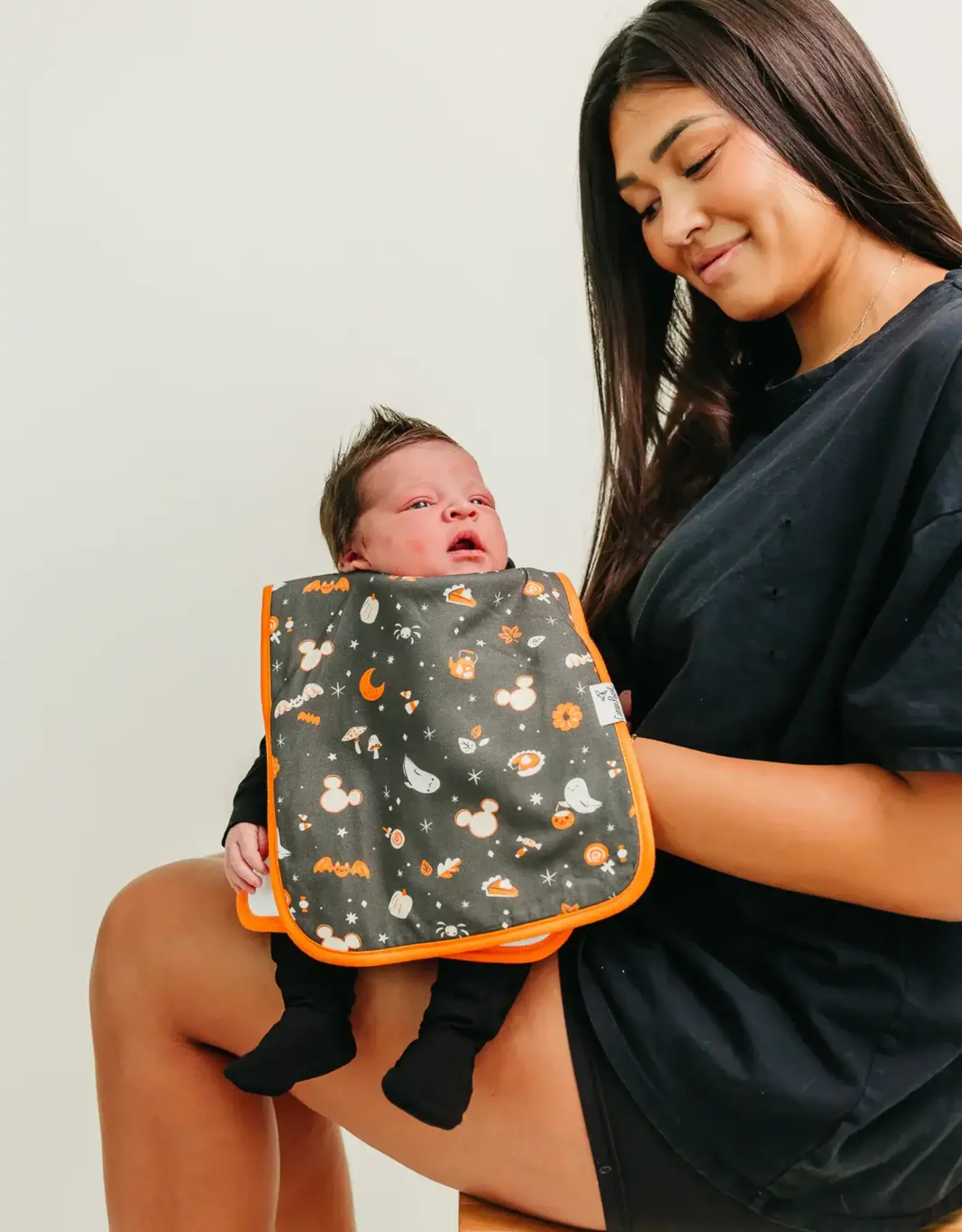 Copper Pearl Mickey Mouse's Boo Bash Burp Cloth