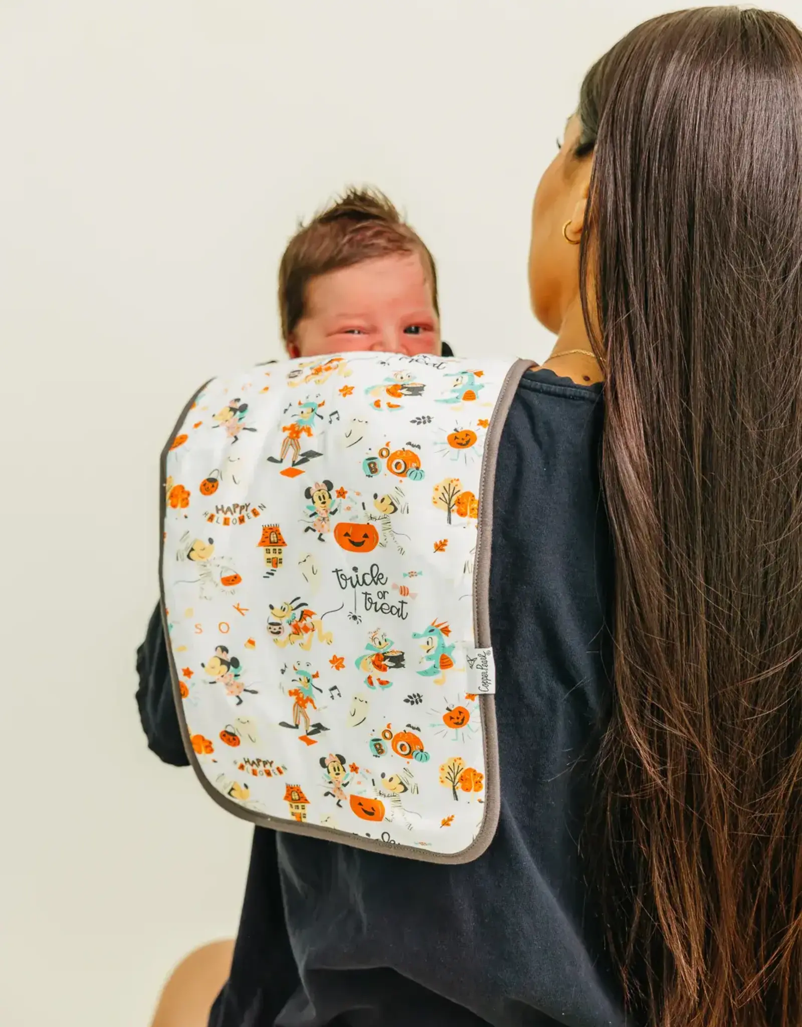 Copper Pearl Mickey Mouse's Boo Bash Burp Cloth