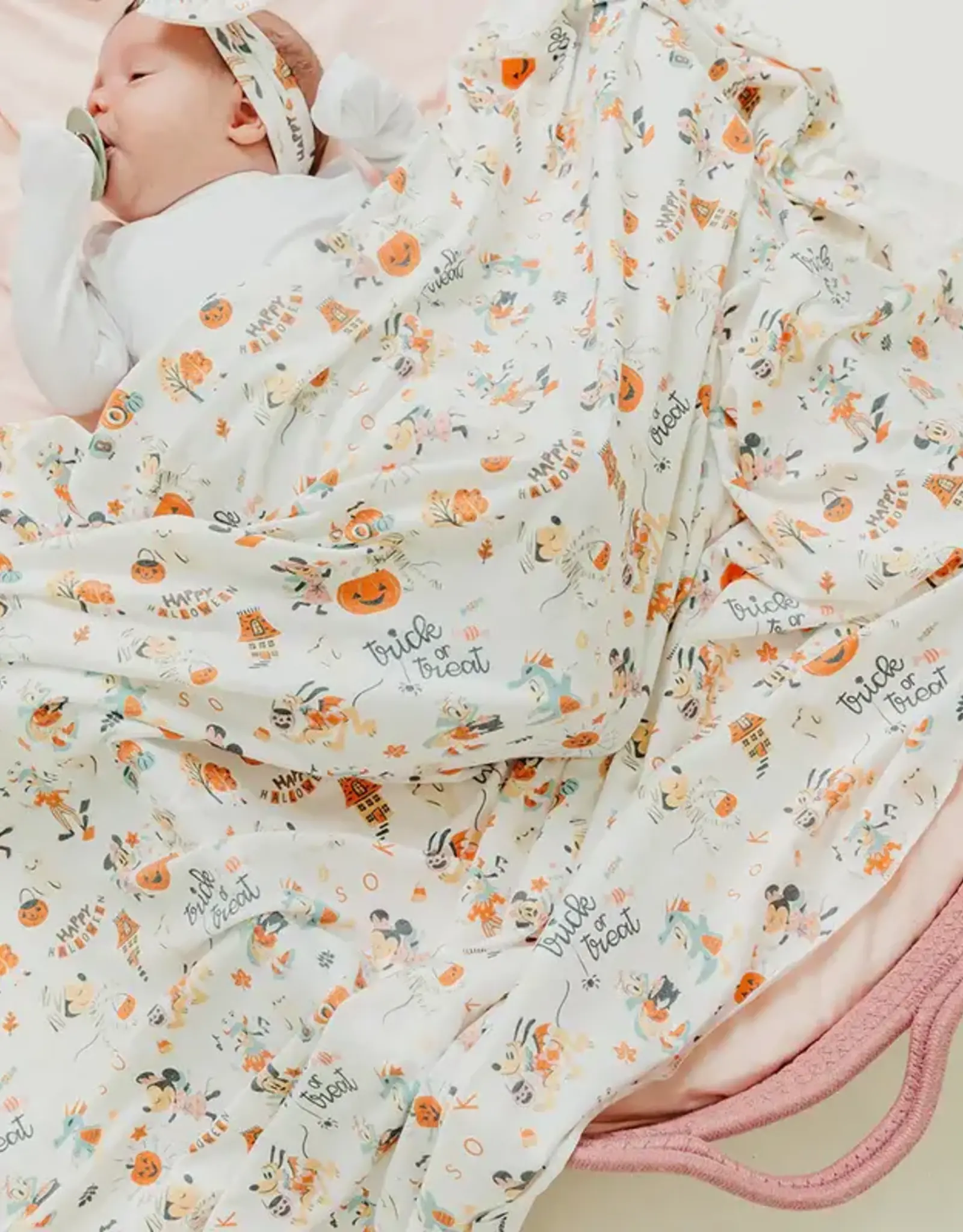 Copper Pearl Mickey Mouse's Boo Bash Swaddle Blanket