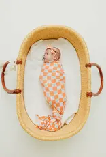 Copper Pearl Mickey Mouse Check Swaddle Blanket