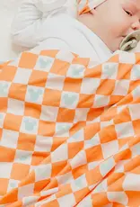 Copper Pearl Mickey Mouse Check Swaddle Blanket