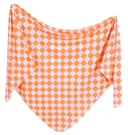 Copper Pearl Mickey Mouse Check Swaddle Blanket