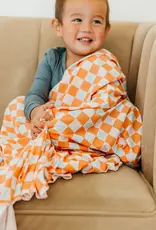 Copper Pearl Mickey Mouse Check Swaddle Blanket