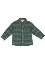 Beckett Bear Cozy Creatures Green Flannel Shirt