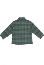 Beckett Bear Cozy Creatures Green Flannel Shirt