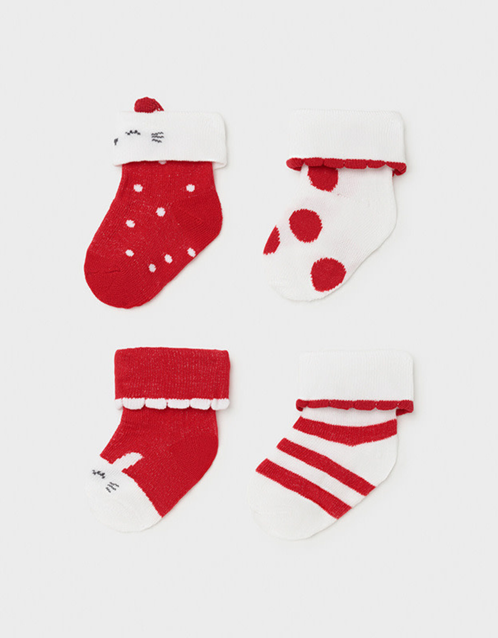 Mayoral 4 Piece Set Socks - Red