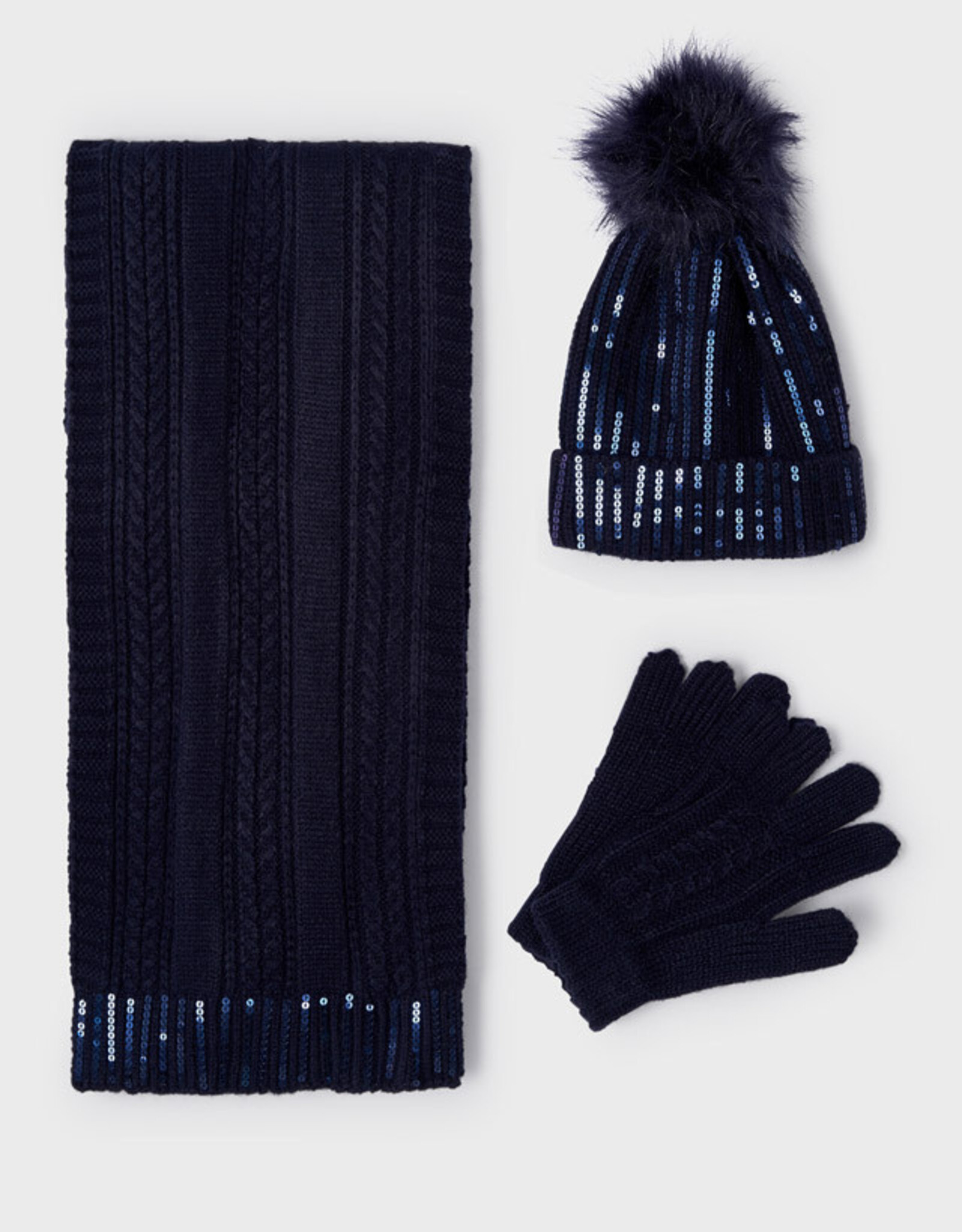 Abel & Lula Abel & Lula Hat & Scarf Set in Navy