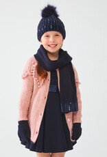Abel & Lula Abel & Lula Hat & Scarf Set in Navy