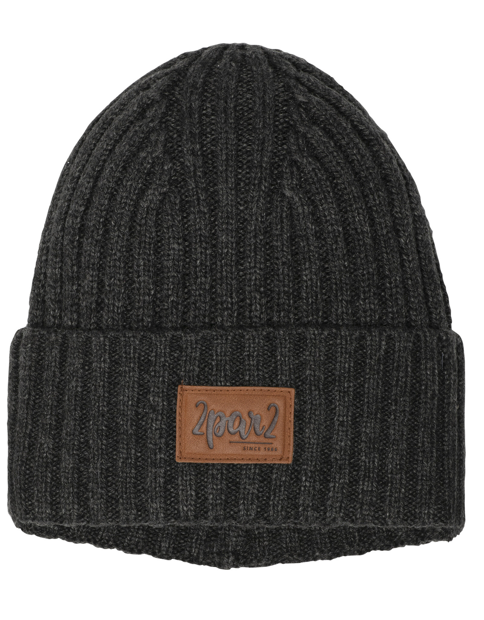 Deux Par Deux Anthracite Knitted Hat