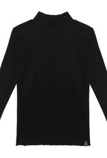 Deux Par Deux Anthracite Rib Turtle Neck Top