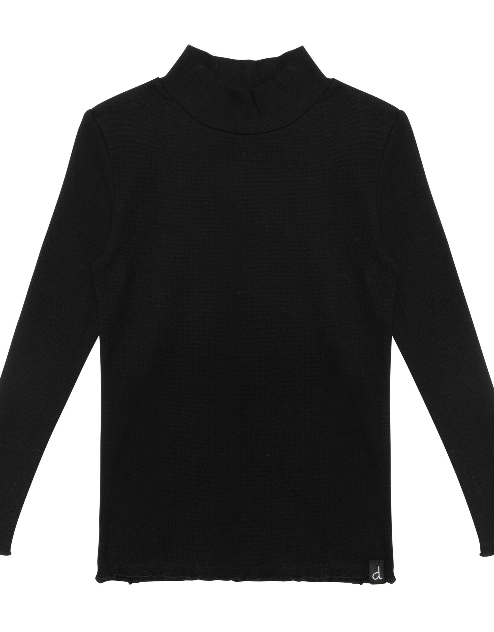 Deux Par Deux Anthracite Rib Turtle Neck Top