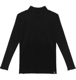 Deux Par Deux Anthracite Rib Turtle Neck Top
