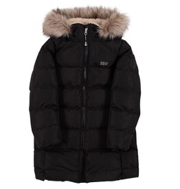 Noruk Black Quilted Girls Jacket
