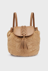 Abel & Lula Faux-fur Backpack in Camel