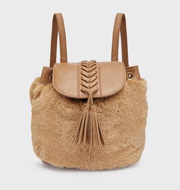 Abel & Lula Faux-fur Backpack in Camel